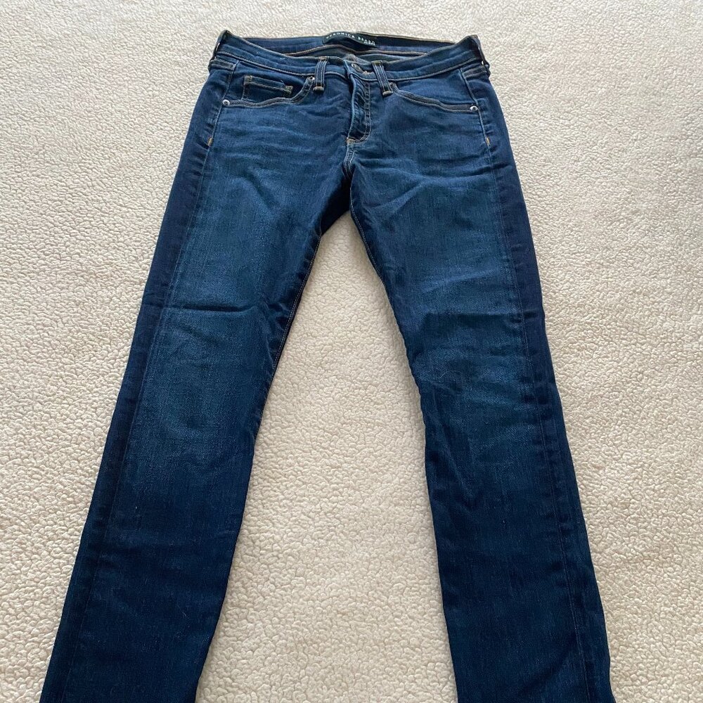 Veronica Beard, Brooke 8.5"rise, Dark-Medium Wash, Skinny Jeans, 27" Waist